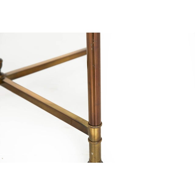 Metal Signed Maison Jansen Coffee Cocktail Table in Brass and Glas For Sale - Image 7 of 14