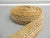 Vintage Camel & White Heavy Woven Jute Decorative Trim Size:2.5"W x 3 Yards Long