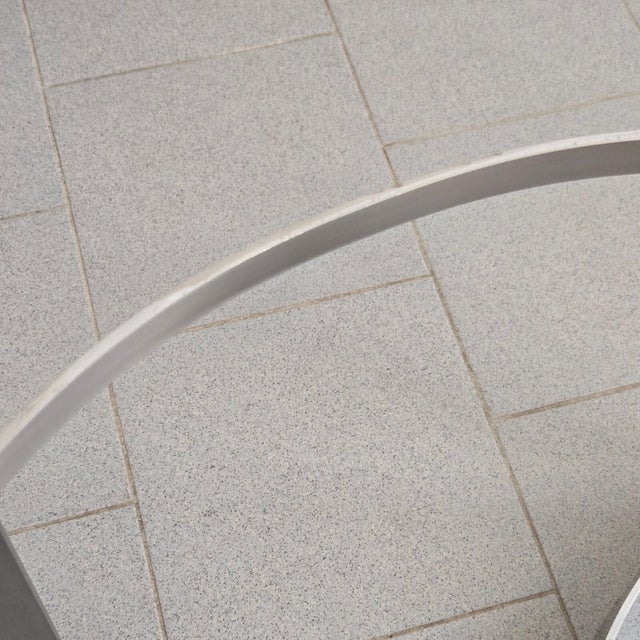 Metal Vintage Coffee Table in Brushed Steel and Smoked Glass, 1970s For Sale - Image 7 of 14