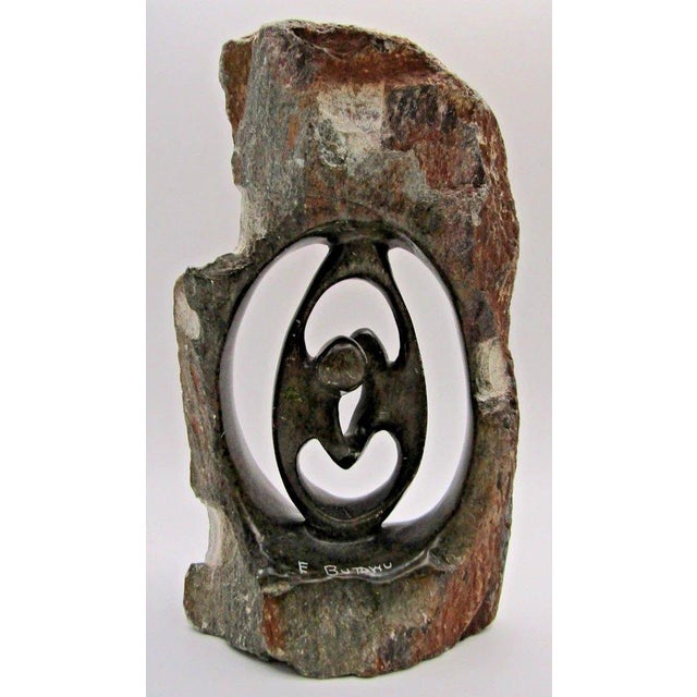 1950s 1950s Emerson Butawu African Shona Carved Serpentine Stone Sculpture For Sale - Image 5 of 12