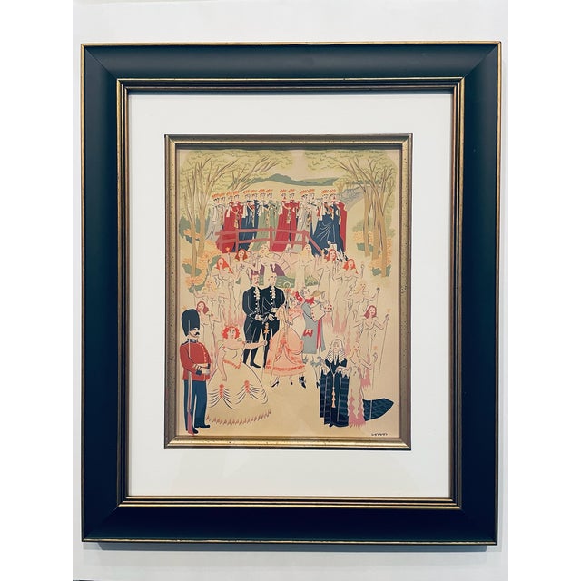Super colorful, and historical. A beautiful illustrated print of Gilbert and Sullivan is featuring The Peer and the Peri,...