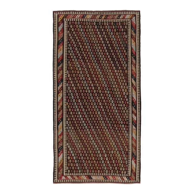 Vintage Persian Kilim, Tribal Geometric Motifs in Vibrant Hues - Rug & Kilim For Sale