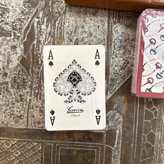 Italian Vintage Gucci Two Decks Playing Cards For Sale - Image 3 of 8