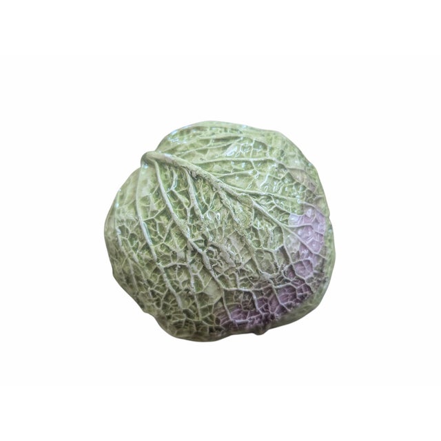 Green Vintage Trompe Loleil Ceramic Vegetable Decorative Objects - Set of 5 For Sale - Image 8 of 17