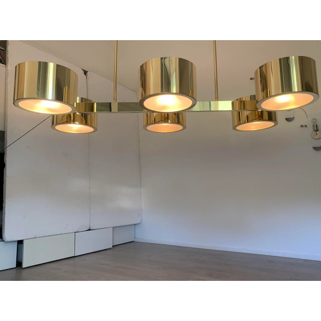 2010s Metal Gold Stilnovo Lelli Style Sputnik Chandelier For Sale - Image 5 of 13