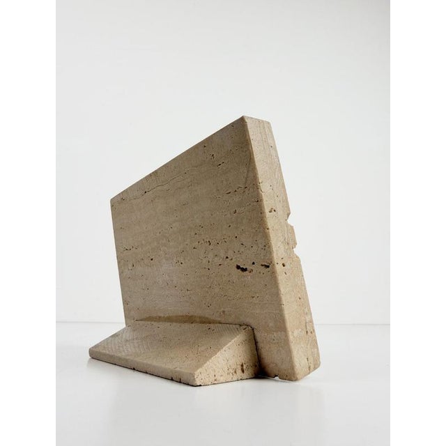 Mid-Century Modern Italian Carved Travertine Table Picture Frame, 1970s For Sale - Image 9 of 16
