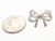 Tiffany and Co. Tiffany & Co. 18k Yellow Gold & Sterling Silver Ribbon Bow Earrings, Pair For Sale - Image 4 of 5