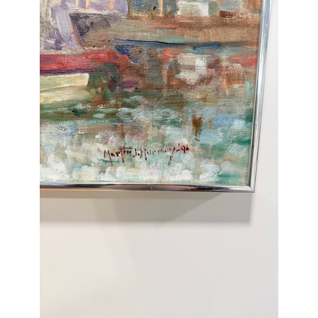 This Rhode Island artist Martin J. Murray (Rhode Island, 1908–1997), a Newport native known for working in oils and...