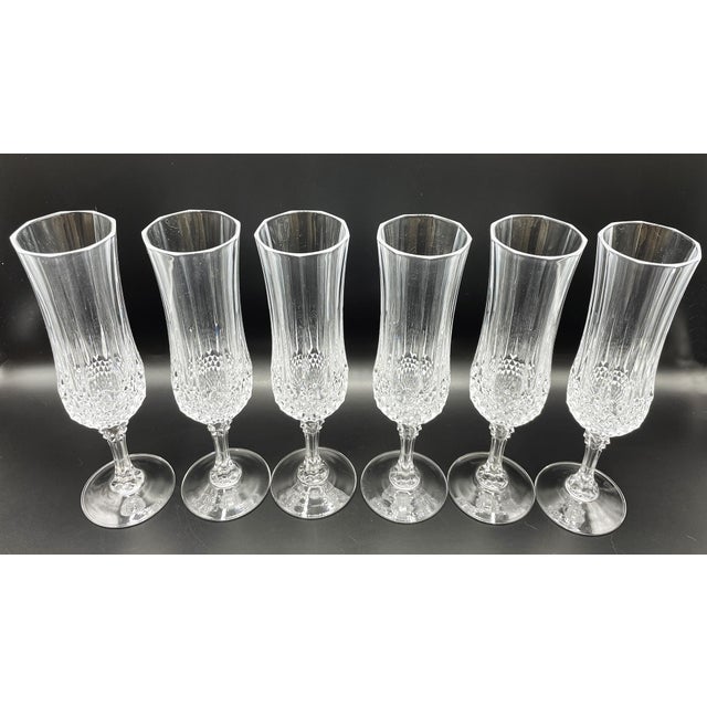 Vintage Champagne Flute from Cristal d'Arques, 1970s, Set of 6 For Sale - Image 12 of 18