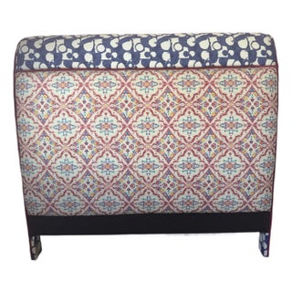Newly Upholstered Full Headboard in Kelly Ripa Home "Seen & Heard" Fabric For Sale