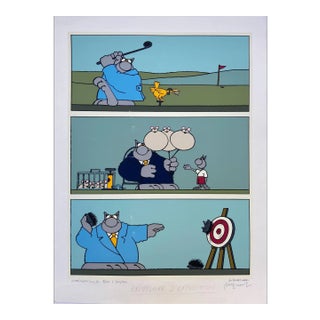 Philippe Geluck, Golf, 2003, Screenprint For Sale