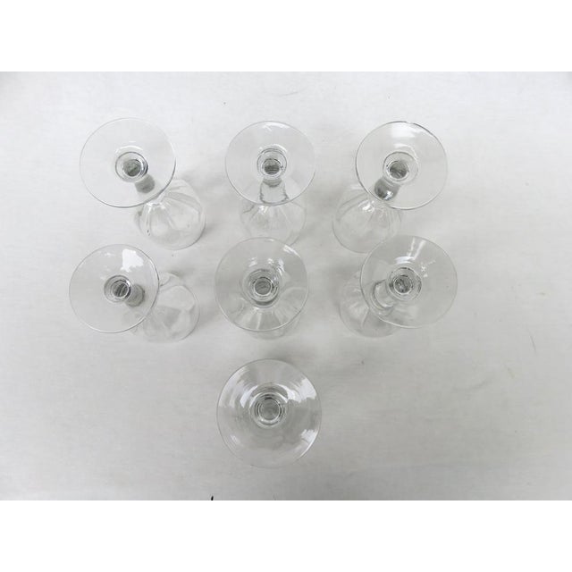 Large Glass Wine Glasses, France, Set of 7 For Sale - Image 3 of 14