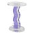 1980s Postmodern Haziza Purple Lucite Side Table For Sale