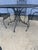 Metal Dogwood Outdoor Patio Dining Set 4 Chairs 48" Pedestal Table Meadowcraft Attributed For Sale - Image 7 of 10