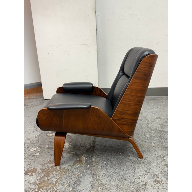 West Elm West Elm Paulo Bent Ply Leather Chair For Sale - Image 4 of 12