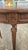 Burnt Umber Vintage Round Side Table Tapered Legs For Sale - Image 8 of 11