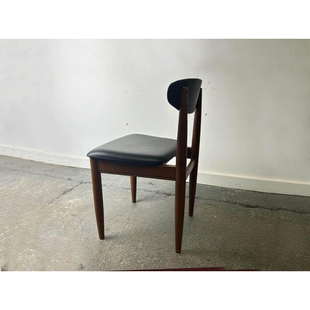 Dining Chairs in Black Leatherette with Floating Backrest from Schreiber, 1960s, Set of 4 For Sale - Image 6 of 8