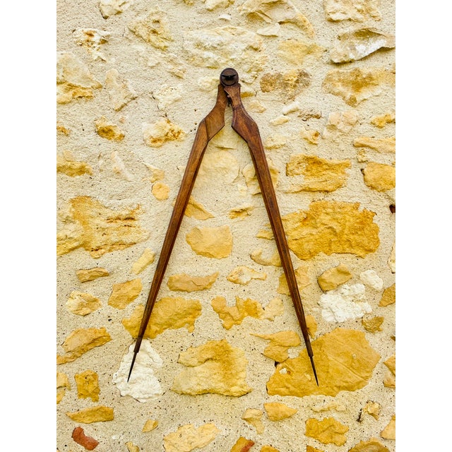 Antique Walnut Carpenter Compass by E. Ducretet, 1870s For Sale - Image 10 of 18