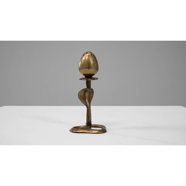 Mid 20th Century 20th Century French Incense Holder Brass Snake Stick Burner For Sale - Image 5 of 18
