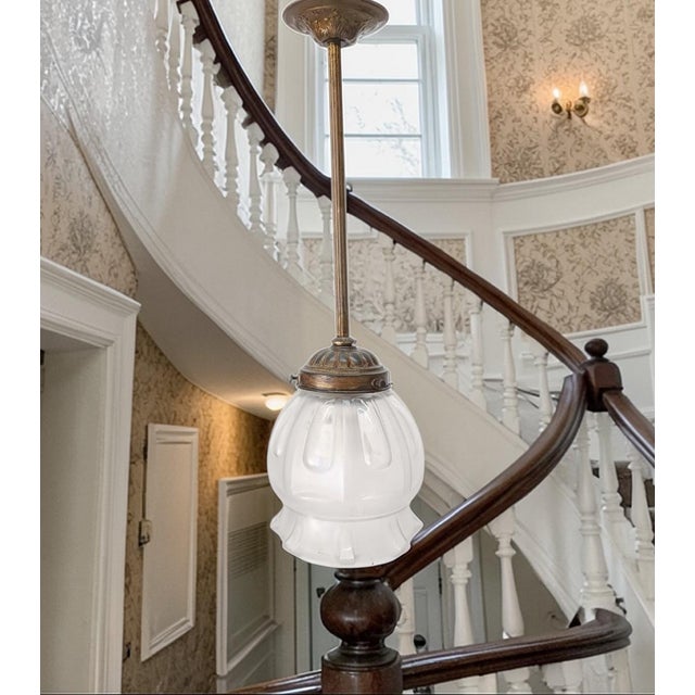 Art Deco Lamp, 1890s, in Good conditions. Designed 1890 to 1919 Up to 250V (Europe/UK Standard).The wiring of this item...