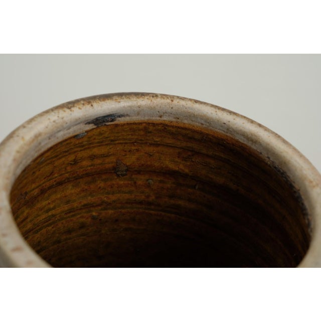 Beige Danish Ceramic Studio Vase, 1960s For Sale - Image 8 of 12