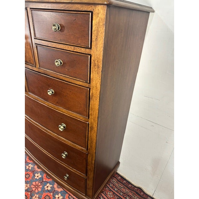 Transitional 1960s Universal Furniture Tallboy Dresser With Lock For Sale - Image 3 of 10