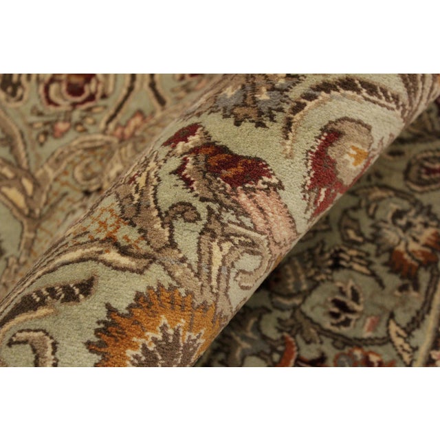 Shabby Chic Pak-Persian Green/Rust Wool Rug - 4'0'' X 6'1'' For Sale In New York - Image 6 of 9