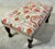 Red Antique Suzani Embroidered Footstool – Silk Hand-Stitched Needlepoint For Sale - Image 8 of 14