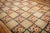 Textile 1880s Rustic Blue Ground Modern Geometric Folk Art Antique American Hooked Rug For Sale - Image 7 of 9