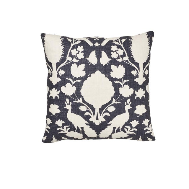 Schumacher Chenonceau Pillow in Charcoal For Sale
