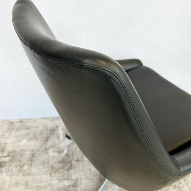 Black Swivel Armchair, 1970s For Sale - Image 6 of 10