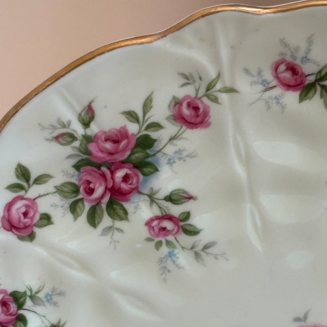 Vintage English Bone China Decorative Dessert Plate For Sale In Baltimore - Image 6 of 14