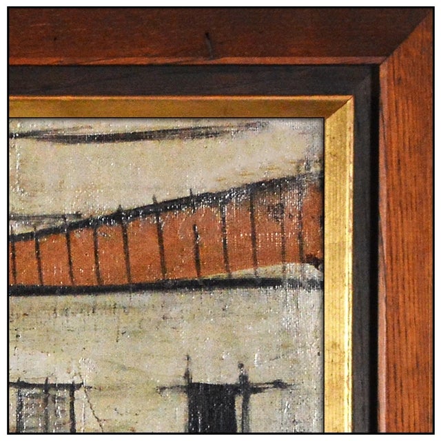 20th Century Morning Street Oil Painting on Art Board Charles Levier For Sale In Minneapolis - Image 6 of 6