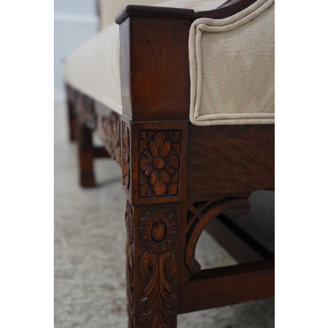 Georgian Nicely Carved Mahogany Upholstered Loveseat For Sale - Image 15 of 18