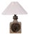 1960s Danish Modern Beige Glazed Ceramic Table Lamp For Sale