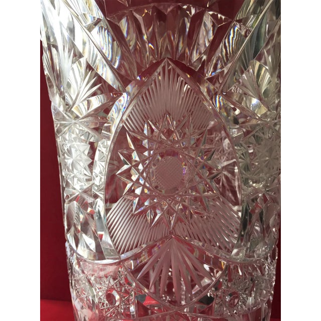 Large Vase in Richly Cut Crystal For Sale - Image 12 of 13