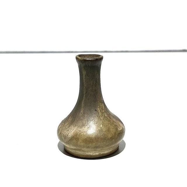 Green Stoneware Miniature Vases by Denbac & Charles Greber, Set of 7 For Sale - Image 8 of 18