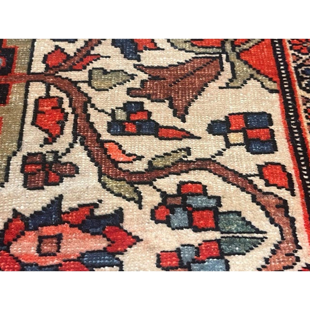 Textile Antique Persian Farahan Sarouk Rug 3'5" X 4’10" For Sale - Image 7 of 8