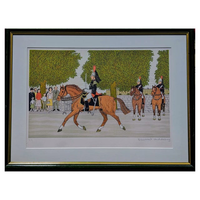 Vincent Haddelsey, Parade, Original Hand-Signed Lithograph, Framed For Sale