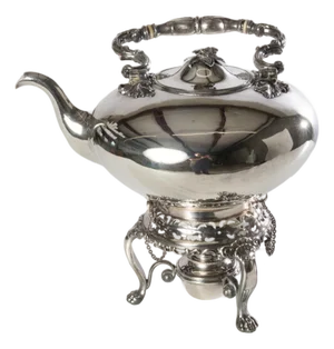 19th Century Silverplate Tilting Tea Pot