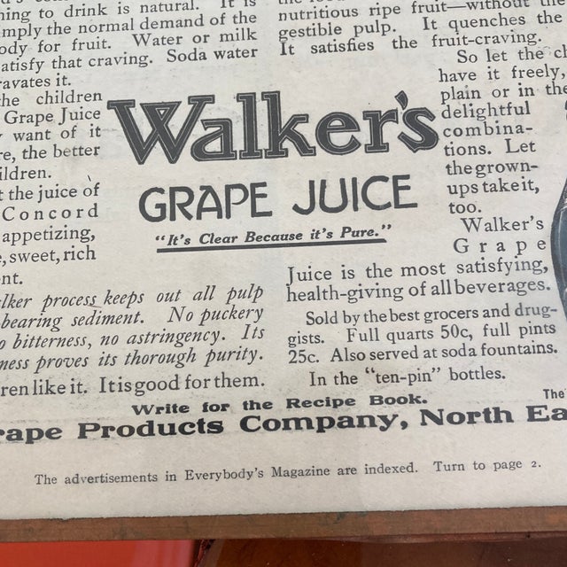 Turn of the Century Advertisement for Walker’s Grape Juice Chairish