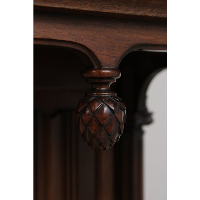 Antique Carved Walnut Baroque Style Liquor Cabinet For Sale - Image 13 of 14