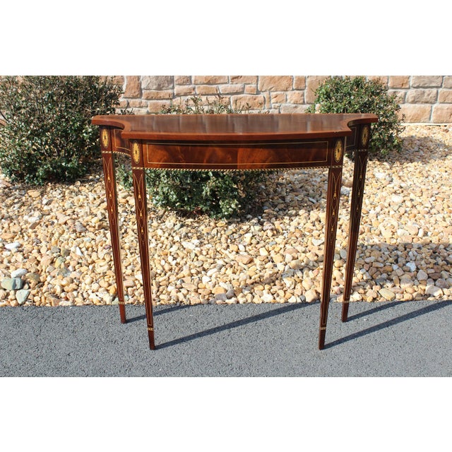 Stickley Flame Mahogany Consoles—A Pair For Sale - Image 9 of 18