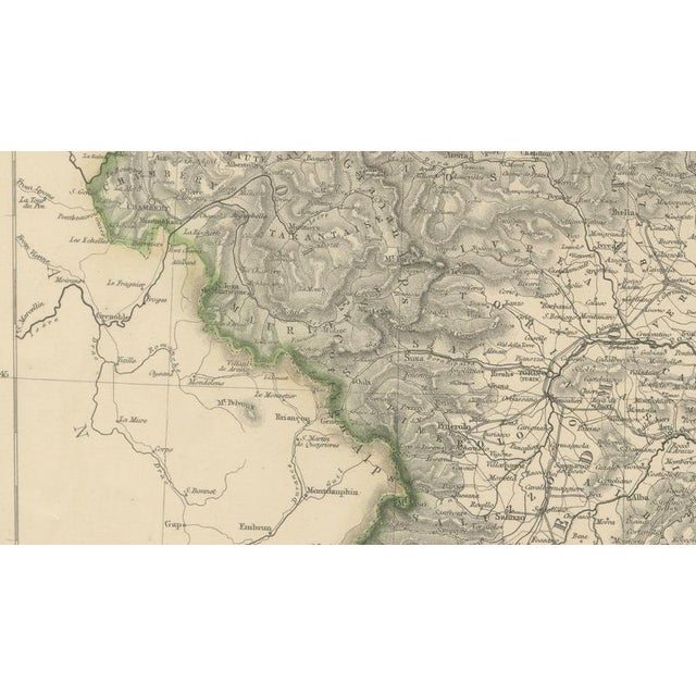 Antique Hand-Colored Political Map of Italy, 1860 For Sale - Image 4 of 12