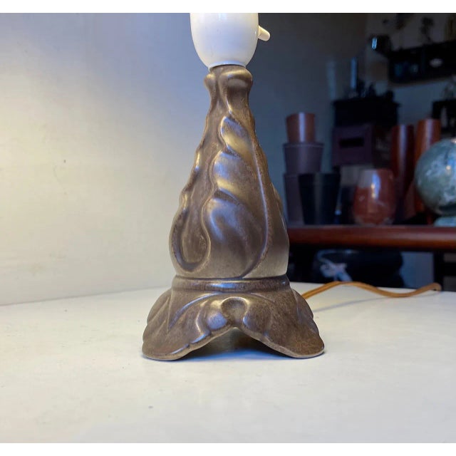 Art Nouveau Revival Ceramic Table Lamp by Søholm, 1950s For Sale - Image 3 of 9