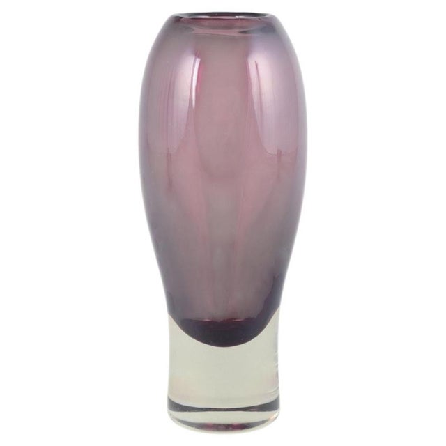 1960s Name Day Art Glass Vase by Aimo Okkolin for Riihimäen Lasi, 1960s For Sale - Image 5 of 5