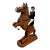 1980s 3 Foot Tall Wood Equestrian Folk Art Sculpture For Sale