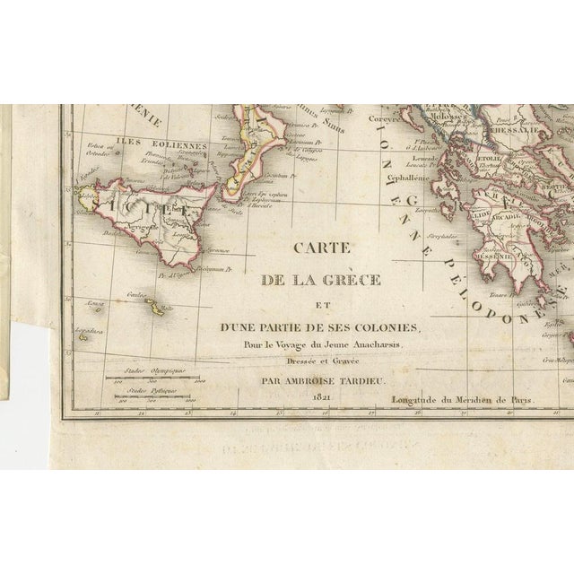 Early 19th Century Antique Map of Ancient Greece & Greek Colonies from Tardieu, 1825 For Sale - Image 5 of 9