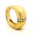 Bold and sculptural 18K yellow gold band ring by the celebrated French jewelry house Mauboussin. Designed in France, the...