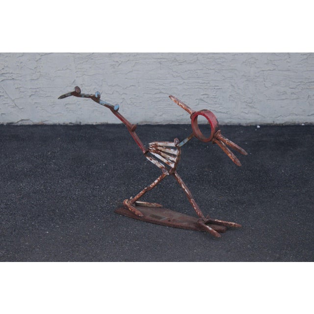 Industrial Metal Road Runner Sculpture Garden Statue For Sale - Image 14 of 18